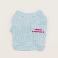 【DENTIST APPOINTMENT /デンティスト アポイントメント】Waffle Crop T-shirt /skyblue