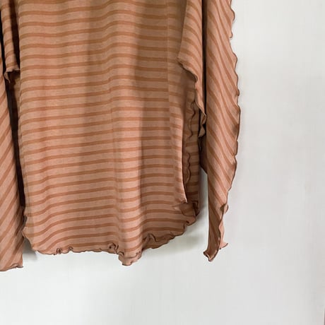 【Bed&Breakfast ベッド＆ブレイクファースト】Rencil Stripe Dolman Sleeve in Brown Mix