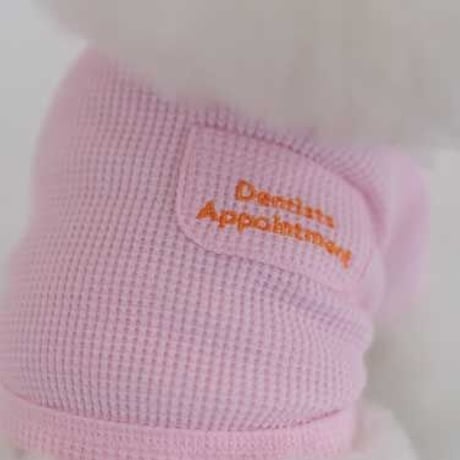 【DENTIST APPOINTMENT /デンティスト アポイントメント】Waffle Crop T-shirt /pink