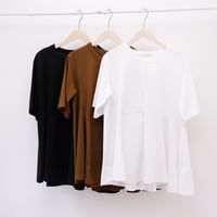 【PROTAGONISTA/プロタゴニスタ】Drape half sleeve tee<PNT-BL-10C>