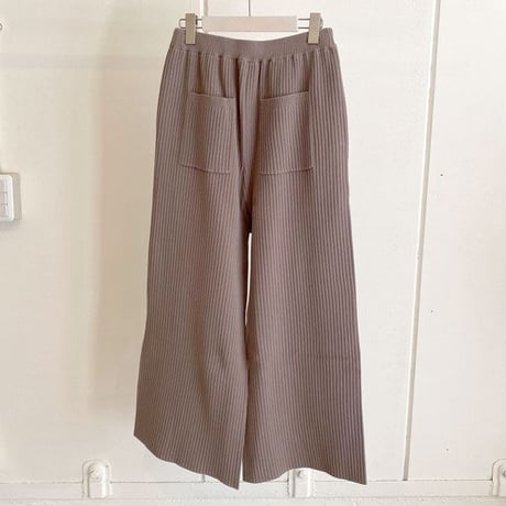【siro de labonte シロ】lib pants (リブパンツ）ashbeige -R113107
