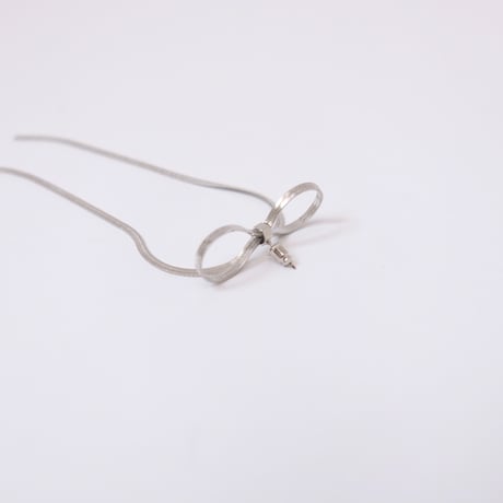 【Bijou R.I/ビジューアールアイ】Long Snake Chain Ribbon Pirce