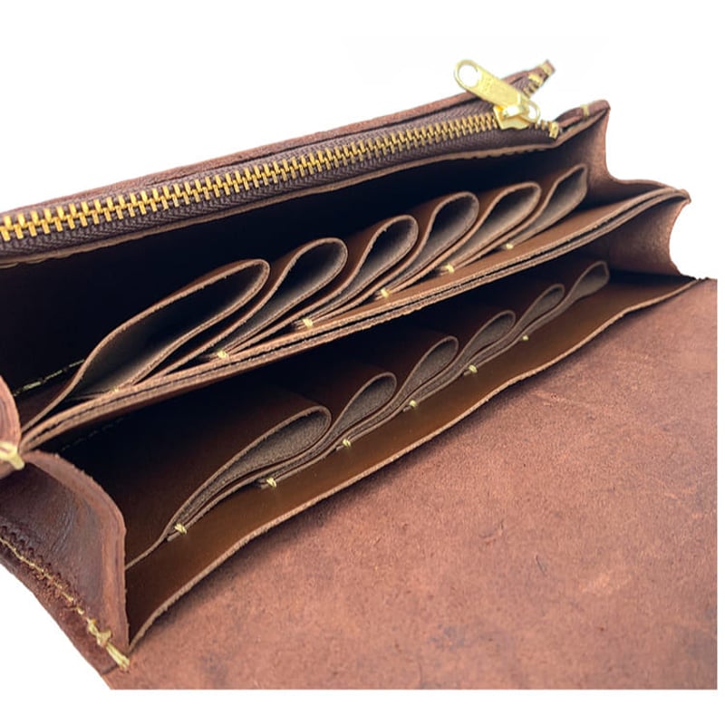 本革 フラップ ロングウォレット メンズ レディース 長財布 日本製