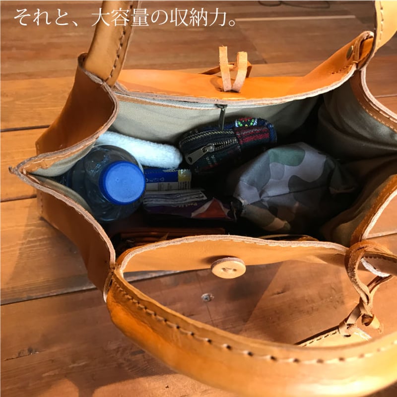 zucchero filato レザー トートバッグ ブラウン ポケット豊富 本革 カウレザー トートバッグ メンズ レディース BROWN