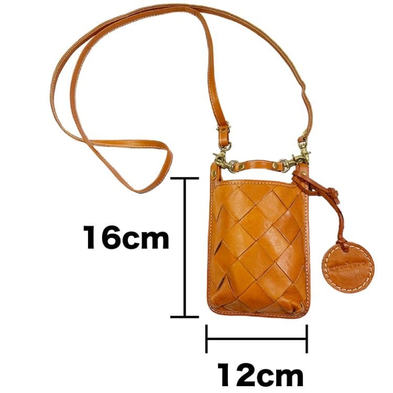 カウレザー スマホ ポシェット 小 スマホポーチ ショルダーバッグ