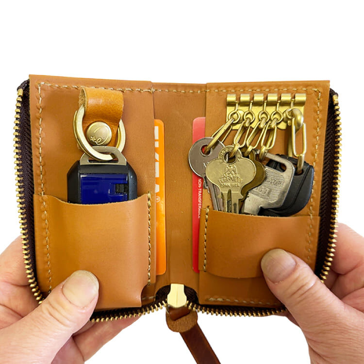 あーちゃまん　a_chaman.【新品未使用】アナスイ  牛革キーケース 本牛革レザーキーリング付きコインケース スマートキーケース P