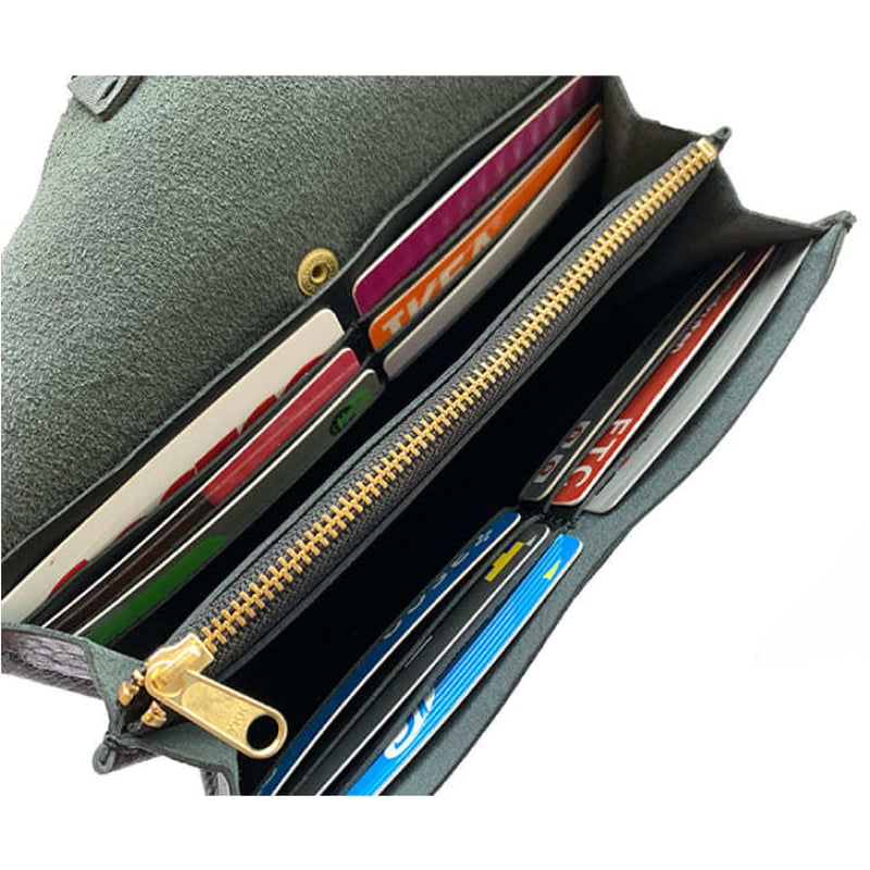 CHANE19✩ロングフラップウォレット✩長財布 本革 フラップ ロングウォレット 長財布 レディース 日本製