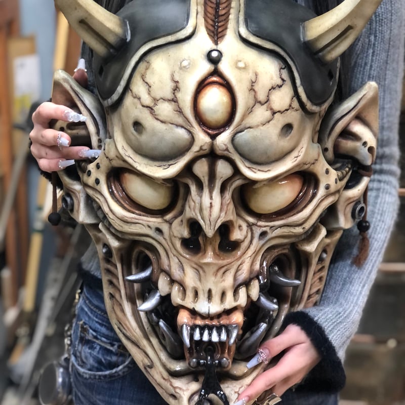 バイオメカ般若髑髏（デッドストック）Biomechanical Hannya skull (d