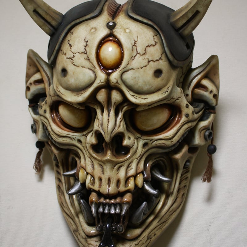 バイオメカ般若髑髏（デッドストック）Biomechanical Hannya skull (d