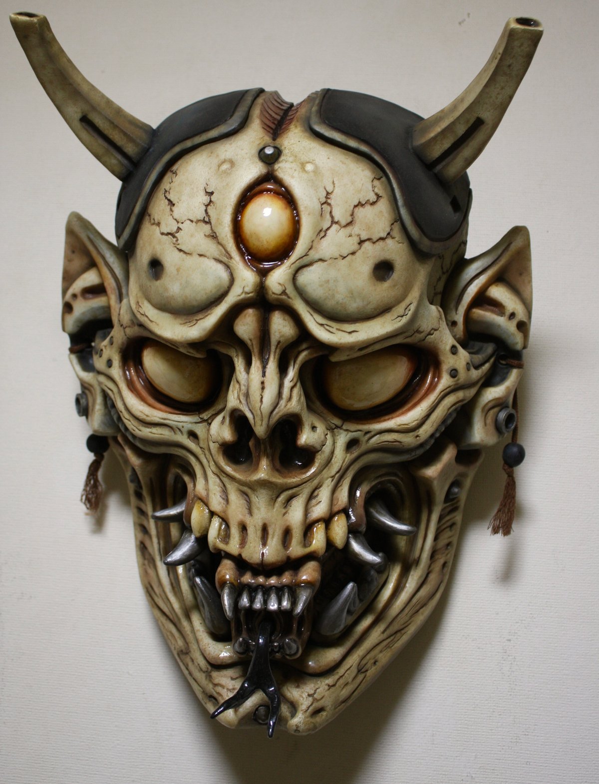 バイオメカ般若髑髏（デッドストック）Biomechanical Hannya skull (d