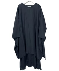 黒綿麻 東雲ワンピース長袖