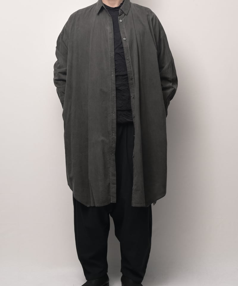 墨染コットンロングドロップシャツ | I R O F U S I online shop
