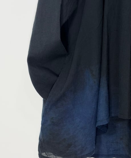 黒遊藍コットン羽織カーディガン