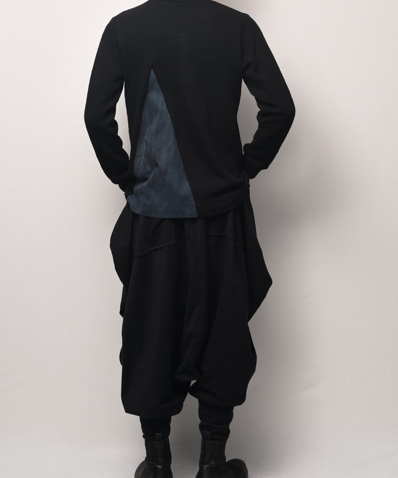 黒三角藍墨染切替セーター | I R O F U S I online shop