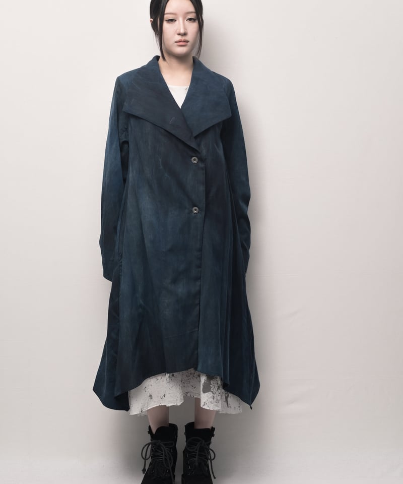 藍墨 -aizumi-天泣ロングコーディガン | I R O F U S I online shop