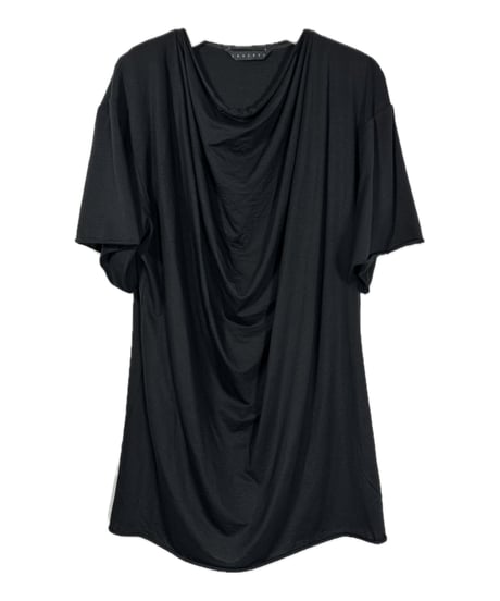 黒 秋霖ワイドカットソー半袖