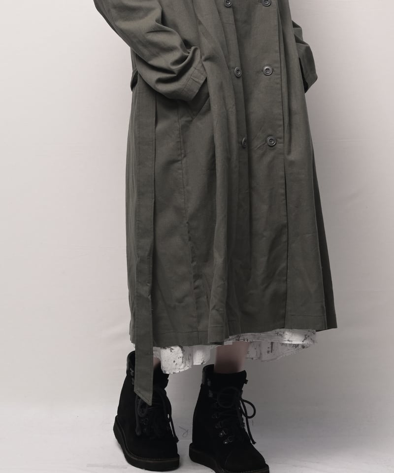 極美品✨シップス トレンチコート ロロピアーナ生地 千鳥格子 グレー×黒 M 極美品✨シップス トレンチコート ロロピアーナ生地 千鳥格子