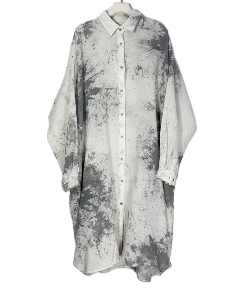 遊墨ウールロングドロップシャツ | I R O F U S I online shop