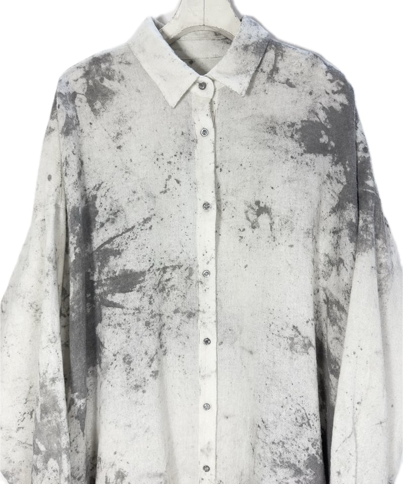 遊墨ウールロングドロップシャツ | I R O F U S I online shop