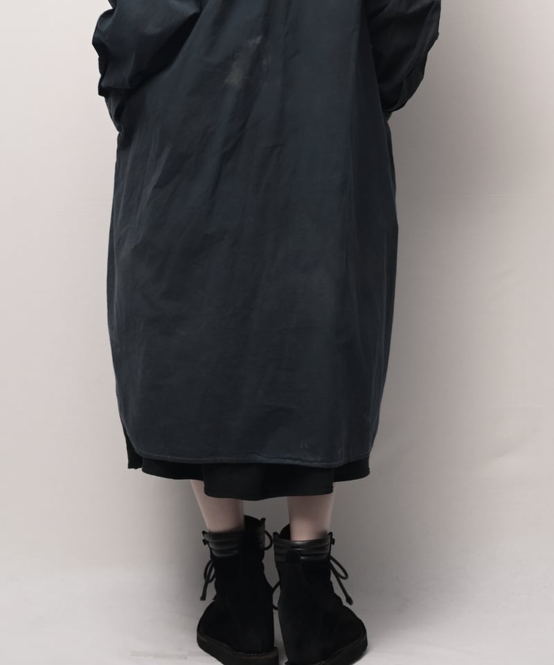 新藍墨コットンロングドロップシャツ | I R O F U S I online shop