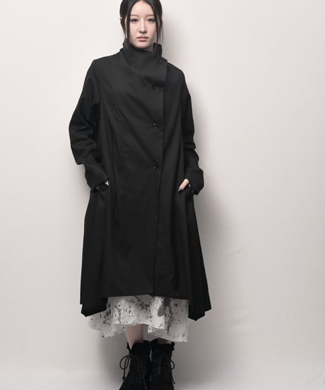 黒藍グラデ天泣ロングコーディガン