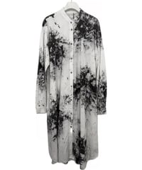 遊墨 コットンスタンドロングシャツ