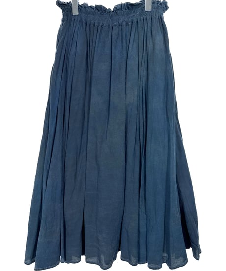 藍墨シャーリングスカート
