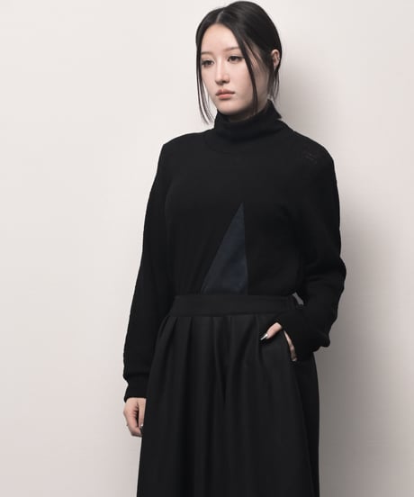 黒三角藍墨染切替セーター