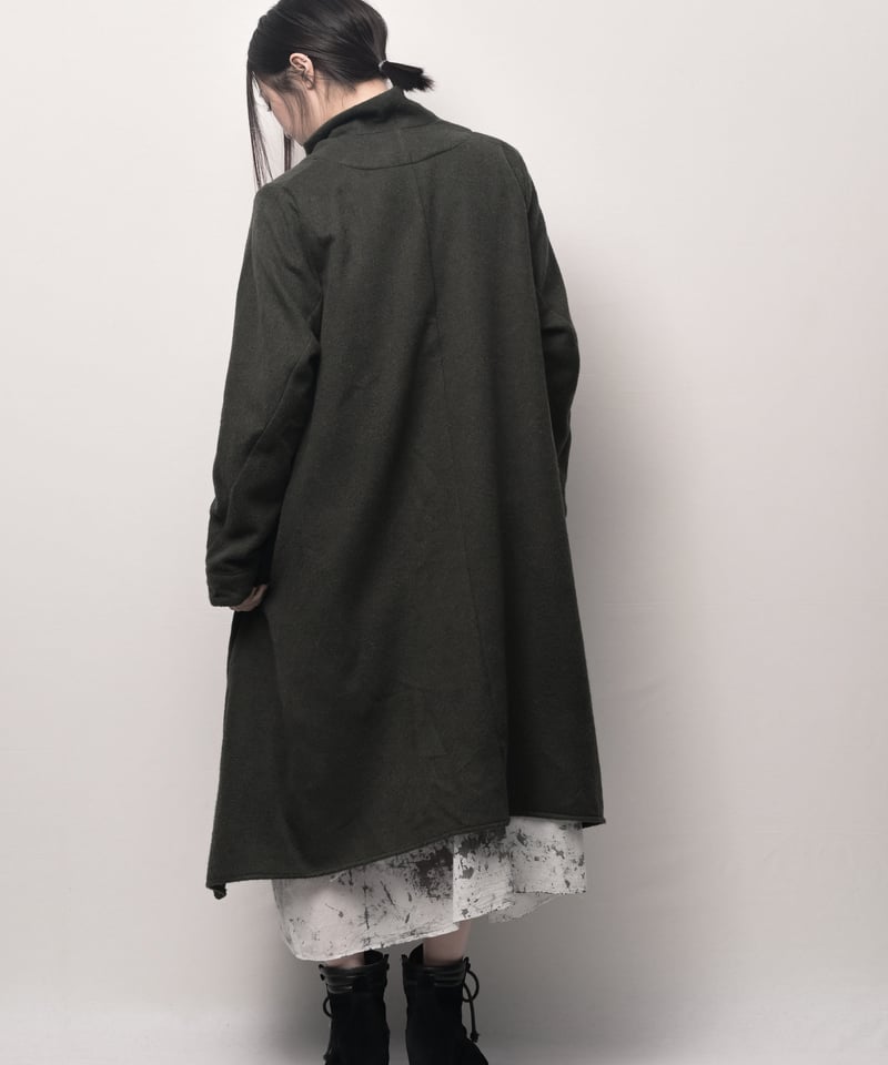 【極美品】IROFUSI 麹塵-kikujin- エコウールロングコーディガン 麹塵-kikujin-エコウールロングコーディガン | I R O F U S I onlin