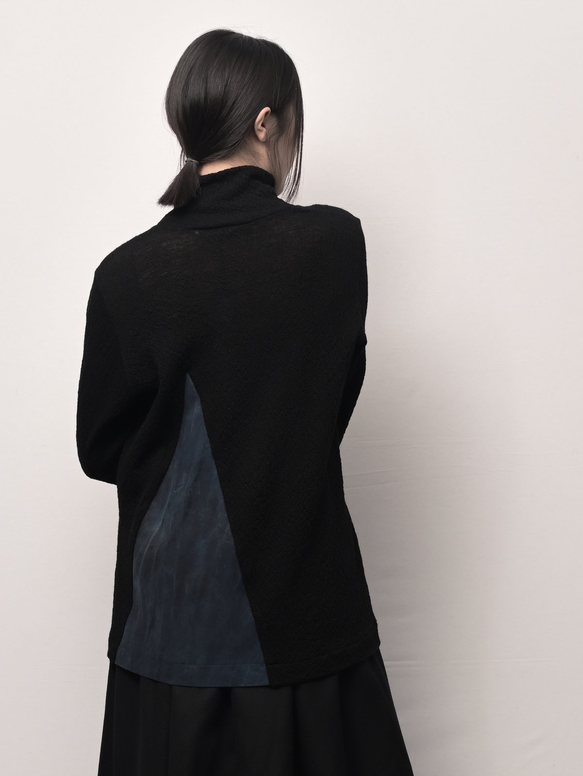 黒三角藍墨染切替セーター | I R O F U S I online shop 黒三角藍墨染切替セーター | I R O F U S I online shop