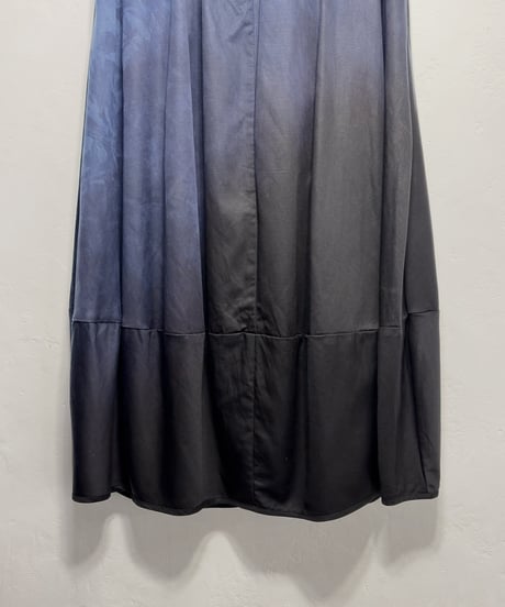 黒藍上斜グラデ天泣バルーンスカート