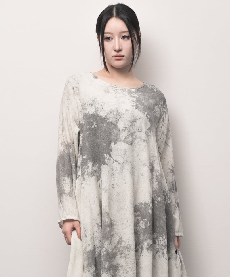 遊墨ウール東雲長袖ワンピース | I R O F U S I online shop