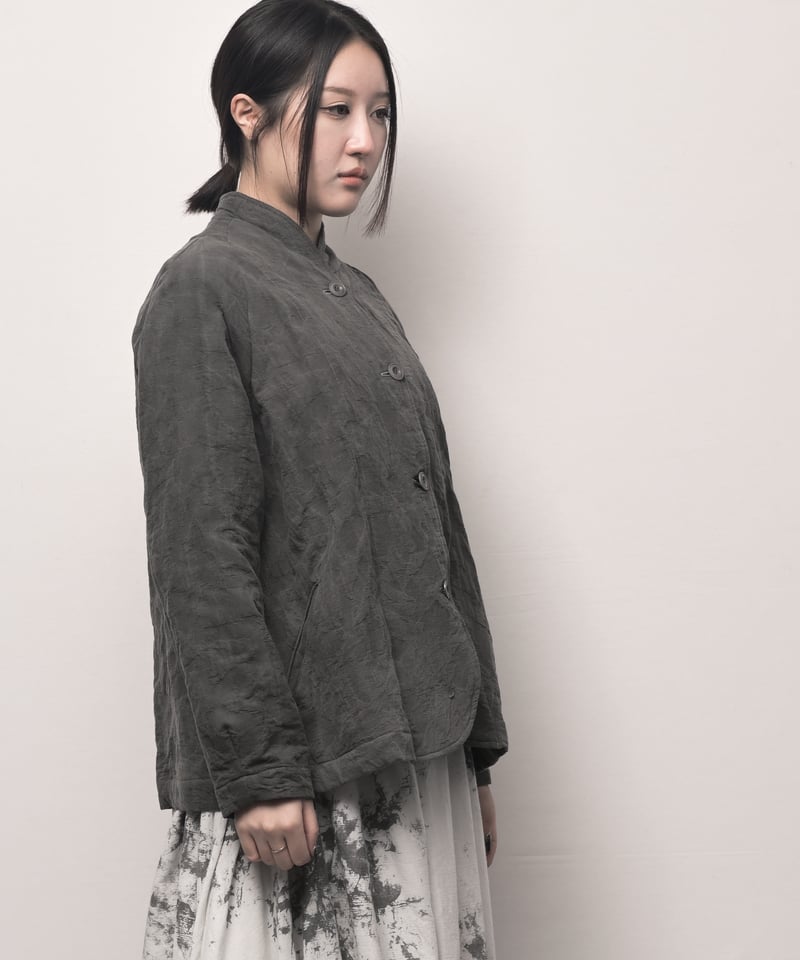 ふくれジャガードボトルネックジャケット | I R O F U S I online shop