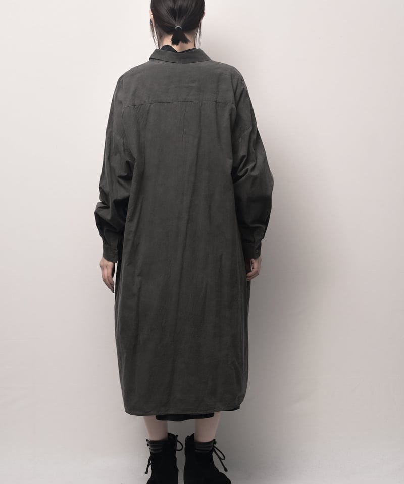 墨染コットンロングドロップシャツ | I R O F U S I online shop