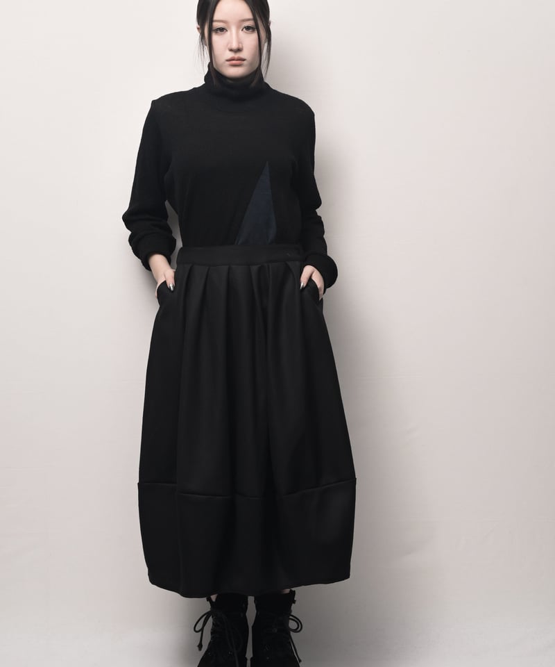 黒三角藍墨染切替セーター | I R O F U S I online shop