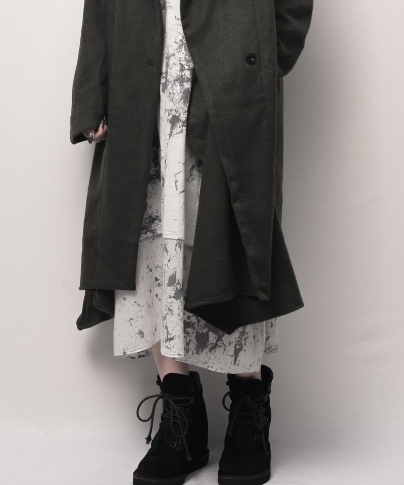 麹塵-kikujin-エコウールロングコーディガン | I R O F U S I 麹塵-kikujin-エコウールロングコーディガン | I R O F U S I