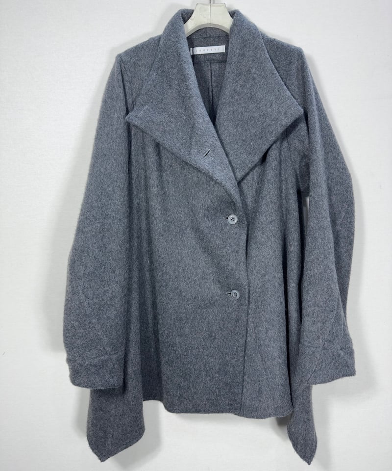 希少美品✨IROFUSI　イロフシ ロングコーディガン　ハイネック　グレー 鈍色-nibiiro-エコウールショートコーディガン | I R O F U S I onli