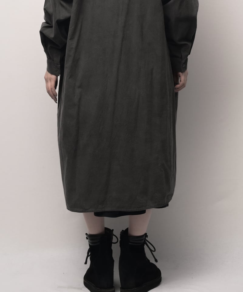 墨染コットンロングドロップシャツ | I R O F U S I online shop