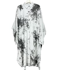 遊墨コットンロングドロップシャツ