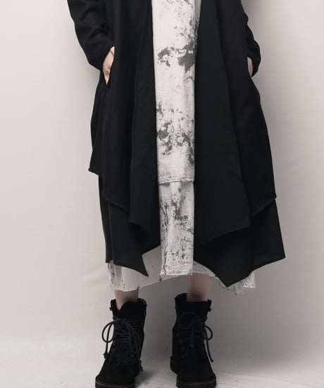 黒ウール羽爵カーディガン