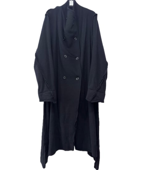 黒ブークレ断切ロングコーディガン