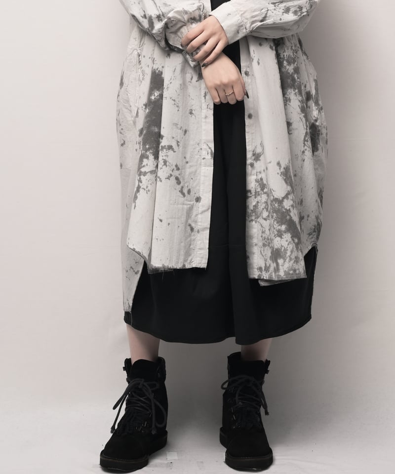 遊墨コットンロングドロップシャツ | I R O F U S I online shop 