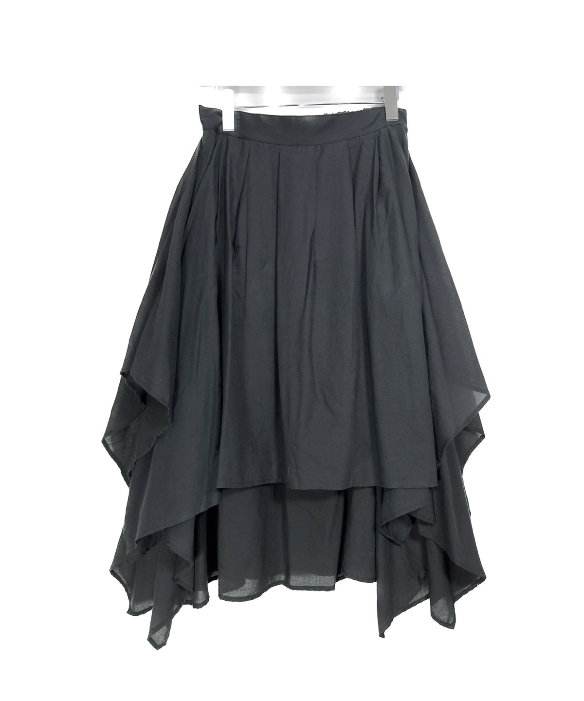 黒コットン二重四角スカート | I R O F U S I online shop 黒コットン二重四角スカート | I R O F U S I online shop