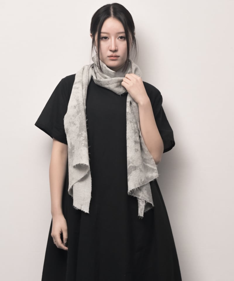 断切 遊墨 傾斜ウールストール | I R O F U S I online shop 断切 遊墨 傾斜ウールストール | I R O F U S I online shop