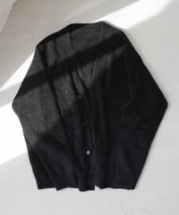FOX SILK WOOL SHAGGY KNIT CARDIGAN
