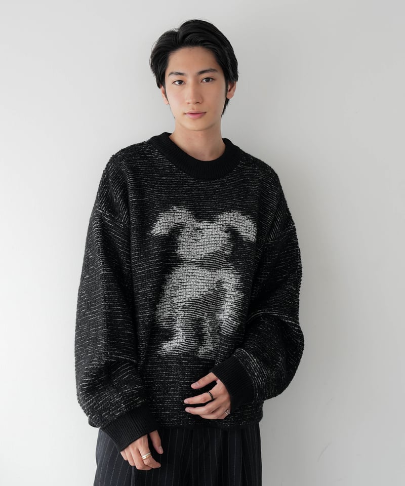 ソエルテ　Oversize jacquard ds knit soerte（ソエルテ）の「Oversize jacquard drivers knit