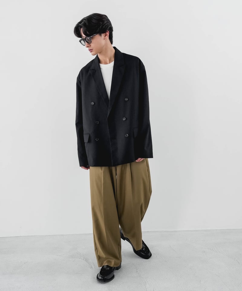 TWILL DOUBLE BREASTED JACKET | CTHY