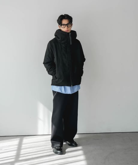AEROGEL×SEA ISLAND MICROFIBER SUEDE HOODED BLOUSON