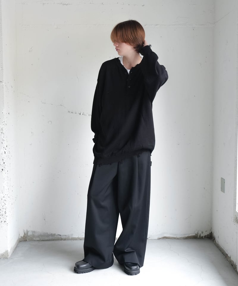 CTHY + mill】CRASH HENLEY NECK KNIT | CTHY