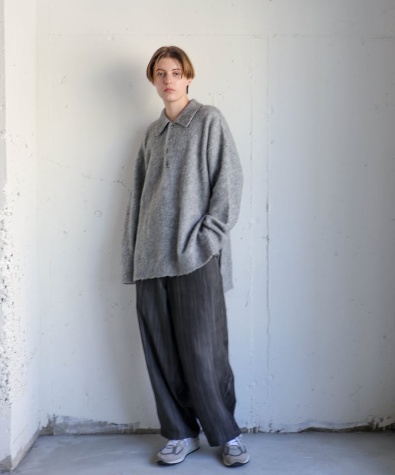 TROMPE-L'OEIL PLEATS WIDE PANTS | CTHY